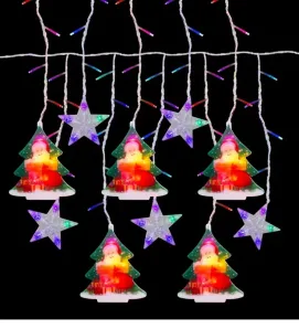 Serie con Colgantes Navideños Navicolors Cortina LED Multicolor 100 Focos L573159 – 3 m