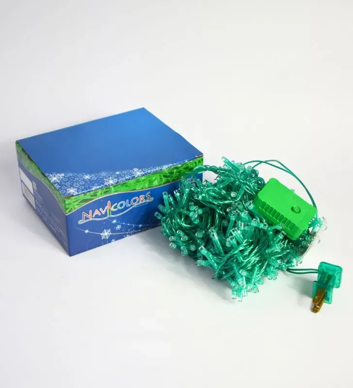 Serie Navicolors L582411 – Serie LED 300 Focos Verde Cable Verde para Navidad
