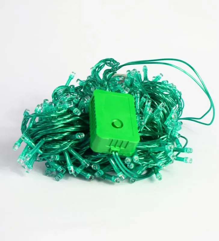 Serie Navicolors L582411 – Serie LED 300 Focos Verde Cable Verde para Navidad