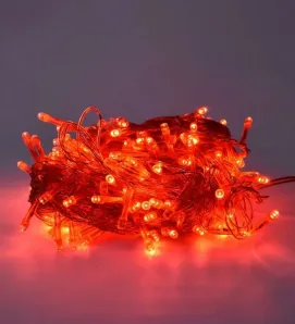 Serie Navideña Navicolors L582412 – Serie LED 300 Focos Luz Roja Cable Rojo para Navidad