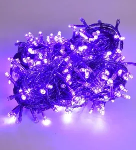 Serie Morada Navicolors L582414 – Serie LED 300 Focos Luz Morada Cable Morado para Navidad
