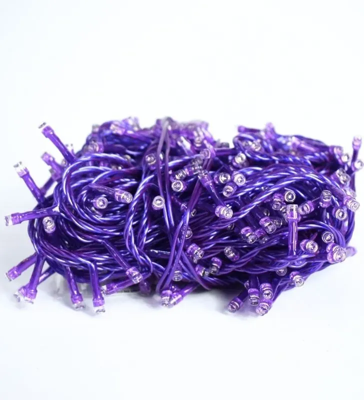 Serie Morada Navicolors L582414 – Serie LED 300 Focos Luz Morada Cable Morado para Navidad