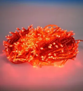 Serie Navideña Navicolors L582421 – Serie LED 500 Focos Luz Roja Cable Rojo para Navidad