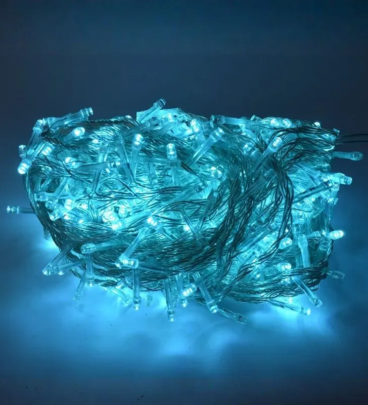 Serie Navideña Azul Navicolors L582423 – Serie LED 500 Focos Luz Azul Cable Transparente para Navidad