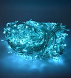 Serie Navideña Azul Navicolors L582423 – Serie LED 500 Focos Luz Azul Cable Transparente para Navidad