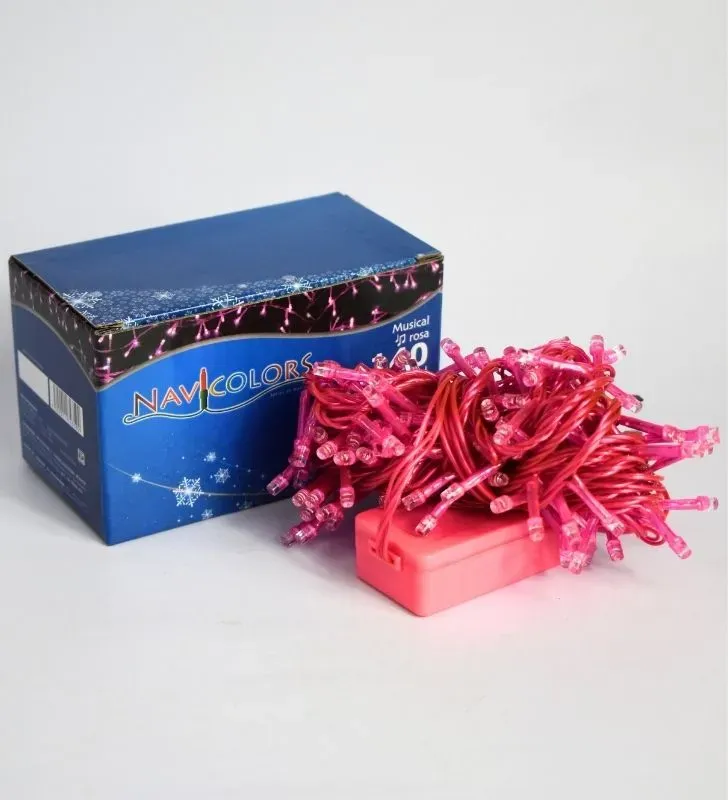 Serie Navideña Rosa Luces Navicolors L582410 – LED Musical Rosa