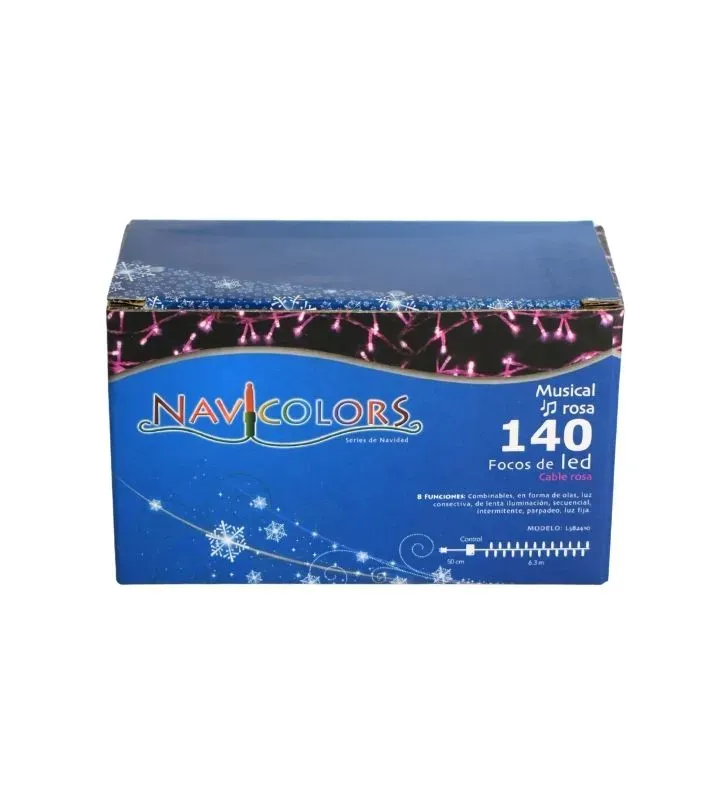 Serie Navideña Rosa Luces Navicolors L582410 – LED Musical Rosa