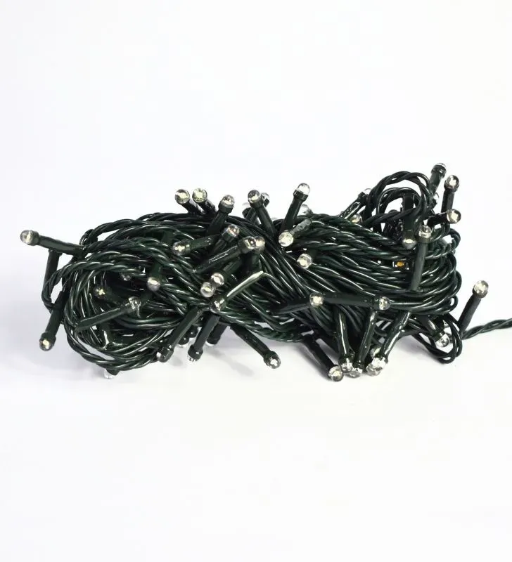 Serie Navideña Navicolors Serie 100 LED Luz Cálida Cable Verde