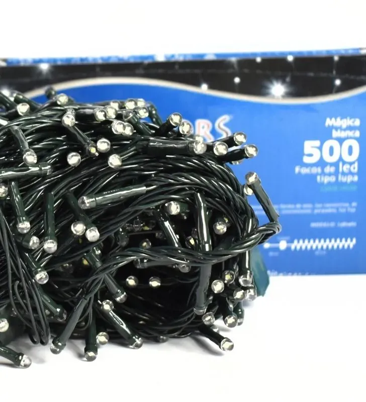Serie Navideña Navicolors Serie 500 LED Luz Blanca Cable Verde – L582462