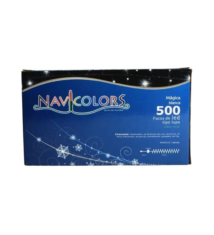 Serie Navideña Navicolors Serie 500 LED Luz Blanca Cable Verde – L582462