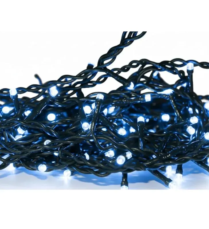 Serie Navideña Musical Navicolors L573091 – Serie LED 300 Focos Musical Blanca Cable Verde