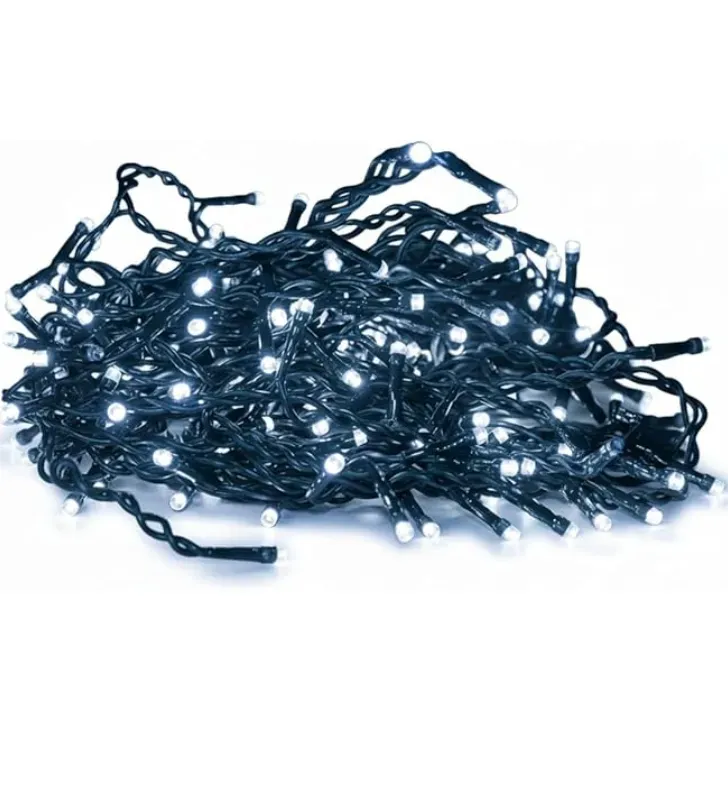 Serie Navideña Musical Navicolors L573091 – Serie LED 300 Focos Musical Blanca Cable Verde