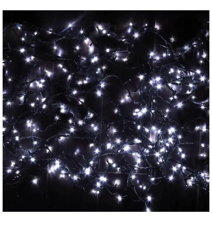 Serie Navideña Musical Navicolors L573091 – Serie LED 300 Focos Musical Blanca Cable Verde