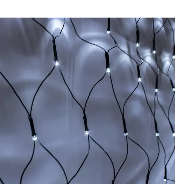 Serie de Red Navicolors L582512 – 320 LED Blanca con Cable Verde