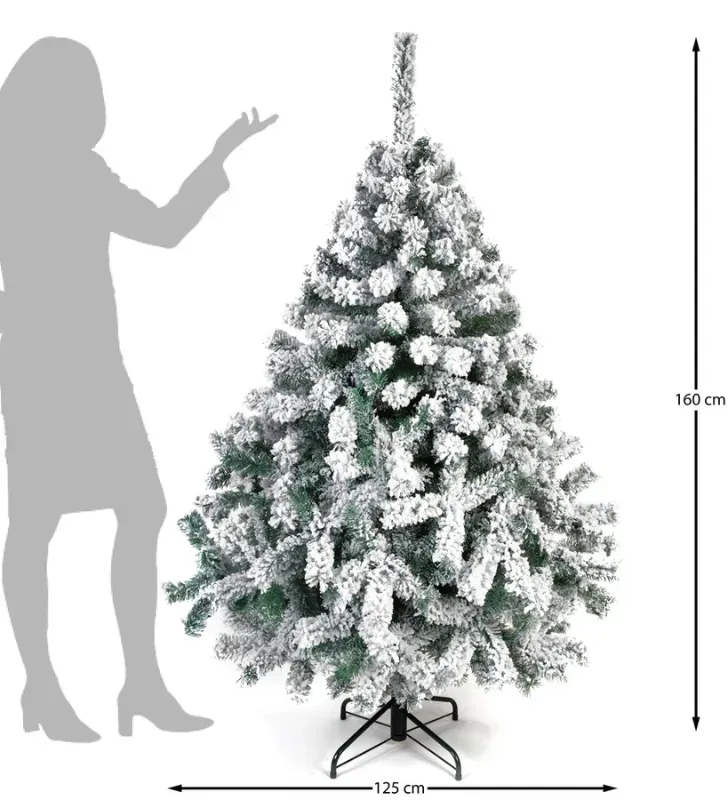 Árbol de Navidad Naviplastic Aspen Verde Nevado No.6 – 190 cm