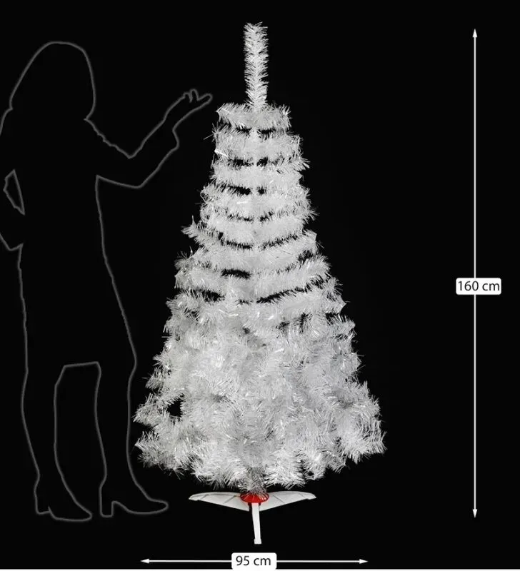 Árbol Naviplastic Majestic de Lujo Blanco 160 cm – Decoración Navidad