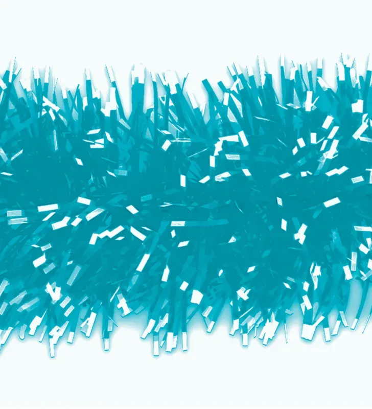 Guirnalda Navideña Crystal Janel No.10 Azul con Puntas Blancas 20 m