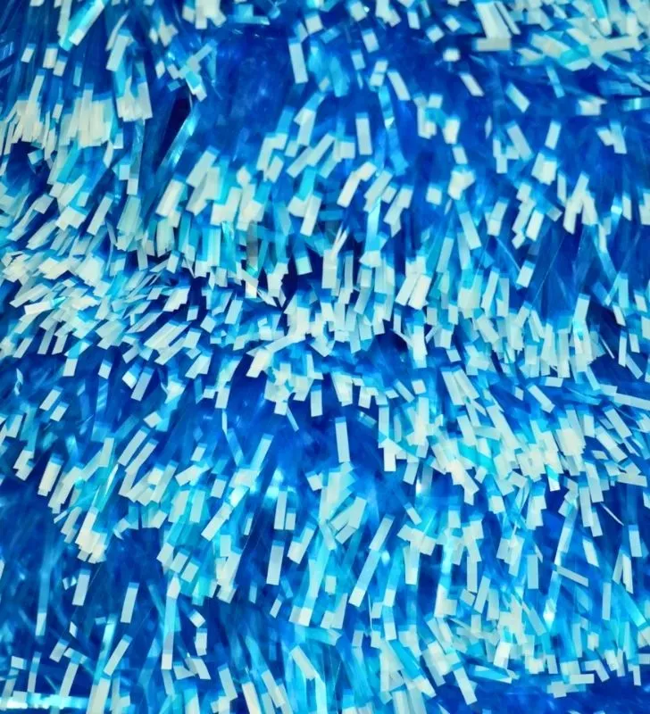 Guirnalda Navideña Crystal Janel No.10 Azul con Puntas Blancas 20 m