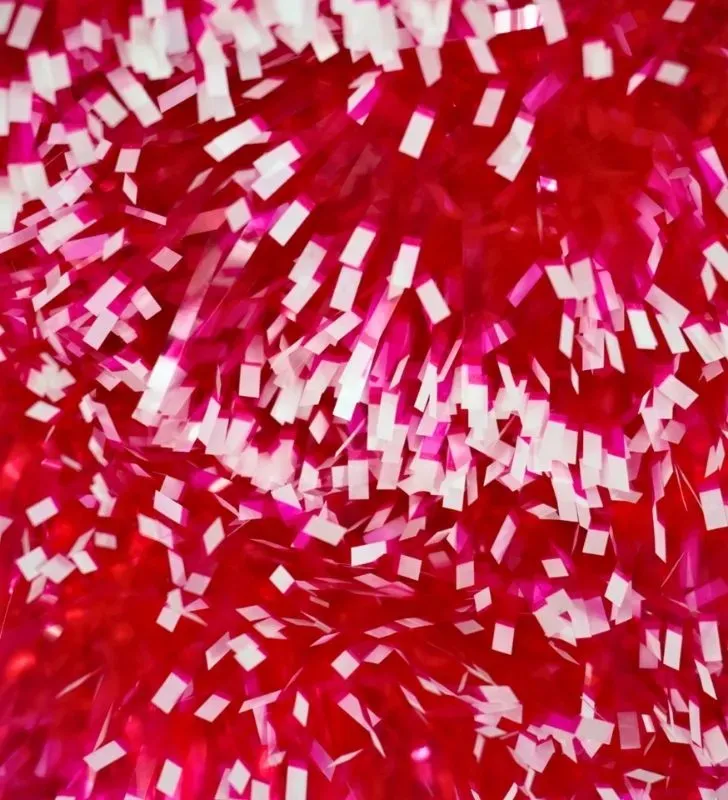 Guirnalda Navideña Crystal Janel No.10 Salmón con Puntas Blancas 20 m