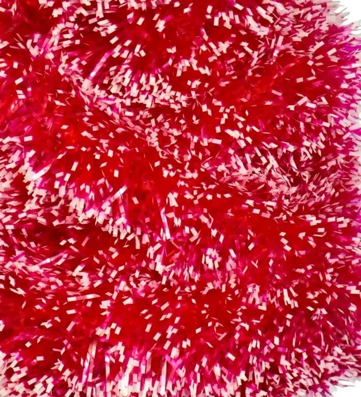 Guirnalda Navideña Crystal Janel No.10 Salmón con Puntas Blancas 20 m