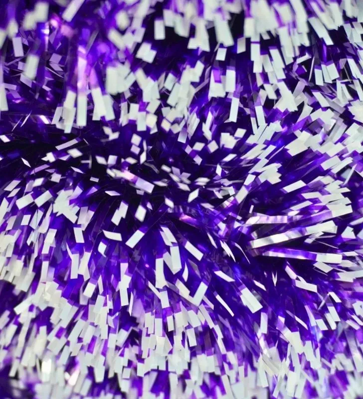 Guirnalda Navideña Crystal Janel No.10 Morado con Puntas Blancas 20 m