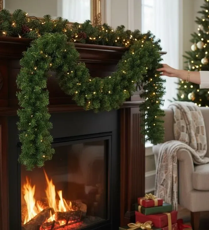 Guirnalda Monarca Verde No. 60 con Luces Cálidas – Naviplastic