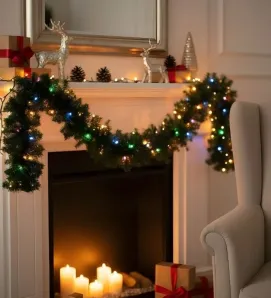 Guirnalda Monarca Verde No. 60 con Luces Multicolor – Naviplastic 2.75 m