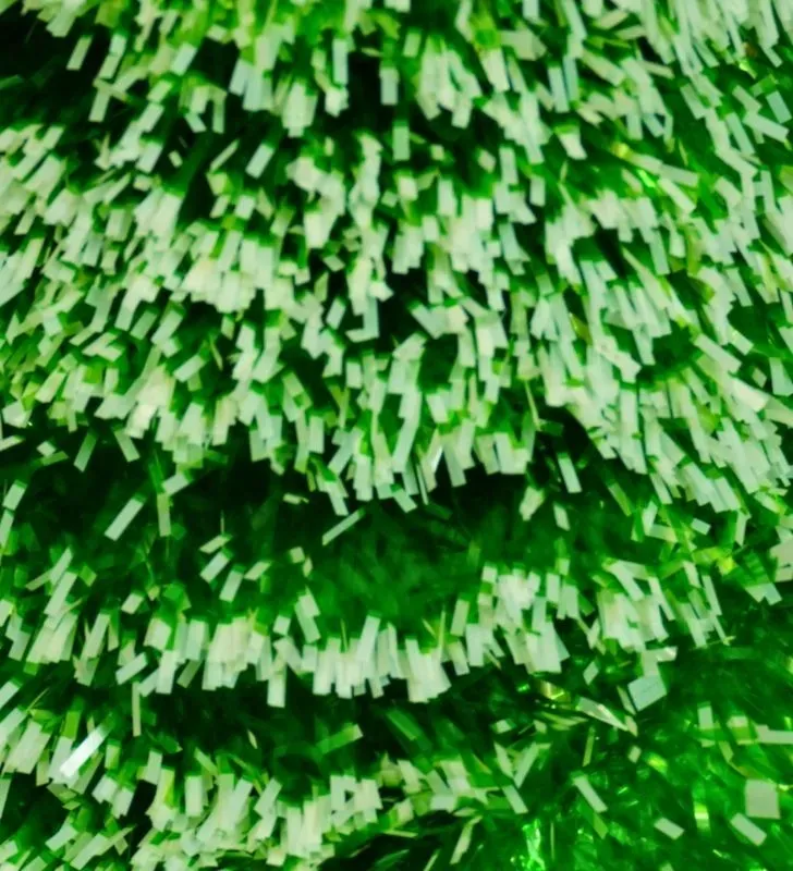 Guirnalda Navideña Crystal Janel No.10 Verde Limón con Puntas Blancas 20 m