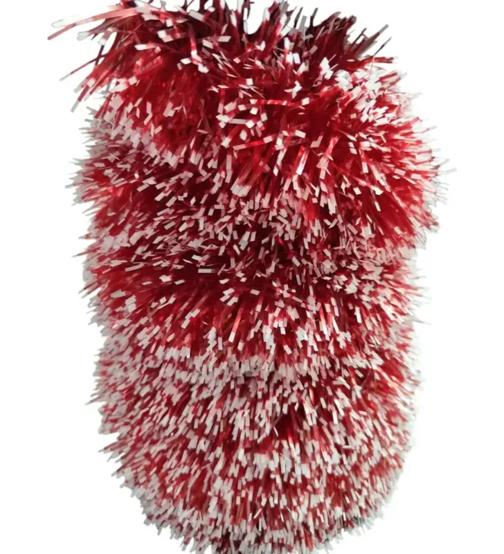 Guirnalda Navideña Crystal Janel No.10 Rojo con Puntas Blancas 20 m