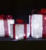 Set Decorativo Navideño 3 Cajas de Regalo con Luces LED