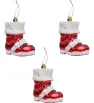 Set 3 Adornos Bota Papá Noel Plástico Rojo – Irrompible