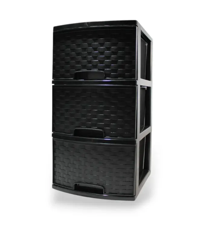 Cajonera Rattan Grande 3 Niveles – Plastymet | Organización eficiente y elegante