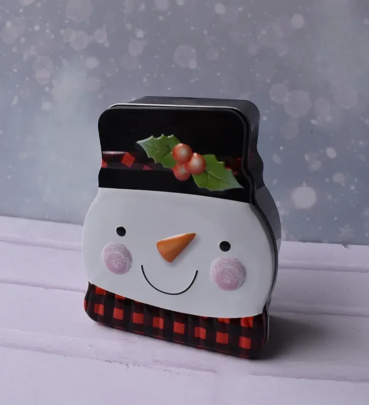 Caja metálica de Navidad para galletas – diseños festivos con tapa