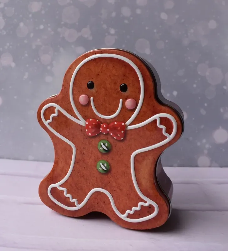 Caja metálica de Navidad para galletas – diseños festivos con tapa