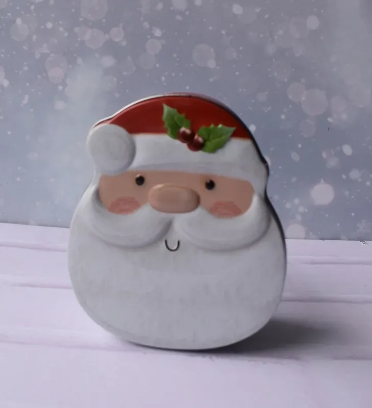 Caja metálica de Navidad para galletas – diseños festivos con tapa