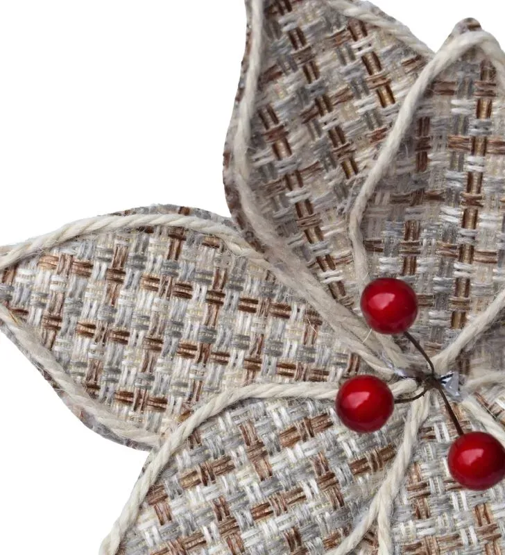 Nochebuena Navideña Flor Decorativa – Decoración para Árbol o Mesa