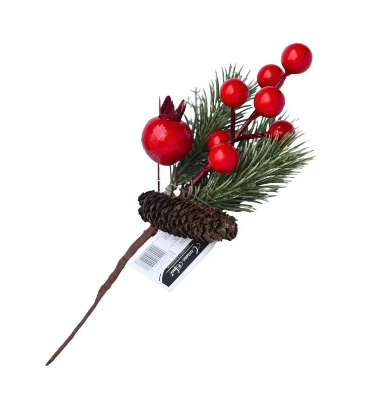 Ramita Decorativa Navidad Cuisine Spot – Bayas y Piñon