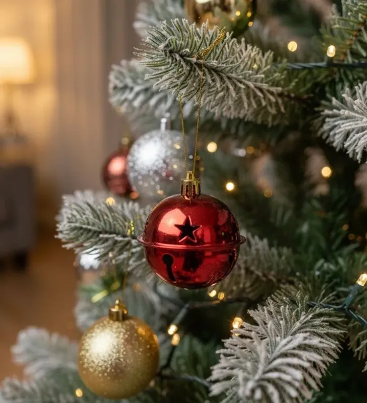 Cascabeles Navideños Rojos Decorativos – Set en Empaque