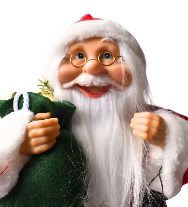 Figura Decorativa Santa Claus Linterna Saco – Adorno Navideño