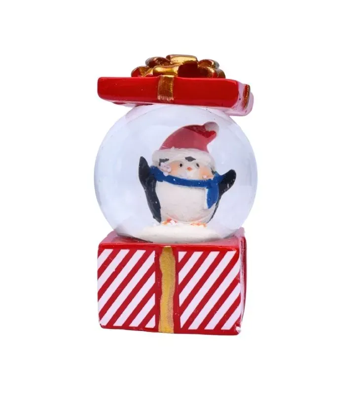 Mini esferas de Nieve Navideños – Santa, Reno, Pingüino