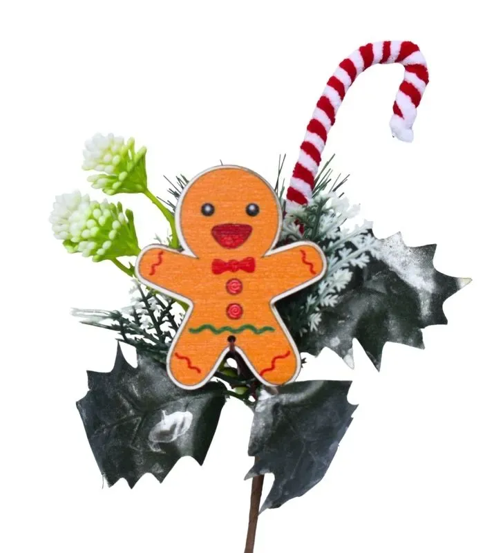 Rama Decorativa Navidad Hombre de Jengibre – Adorno Festivo