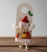 Adorno de puerta navideño tela y madera – diseños navideños como santa claus, reno de santa y hombre de nieve