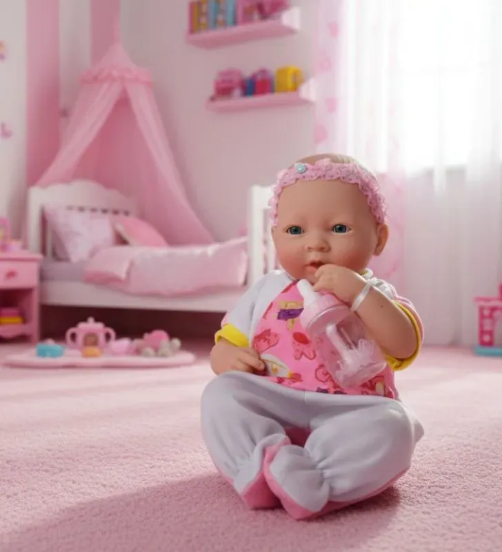Muñeca bebé Eliza con biberón y vestimenta completa