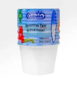 Juego de 4 Herméticos Cubasa Twist 650 ml – Contenedores con Taparrosca