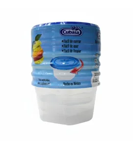 Juego de 4 Herméticos Cubasa Twist 473 ml – Contenedores de Rosca