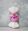 Colgante Navideño Caramelo Disco Espejo Rosa y Blanco