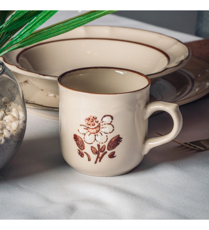 Taza Decorada Flor de Otoño | Elegancia para tus Bebidas Calientes-SANTA ANITA