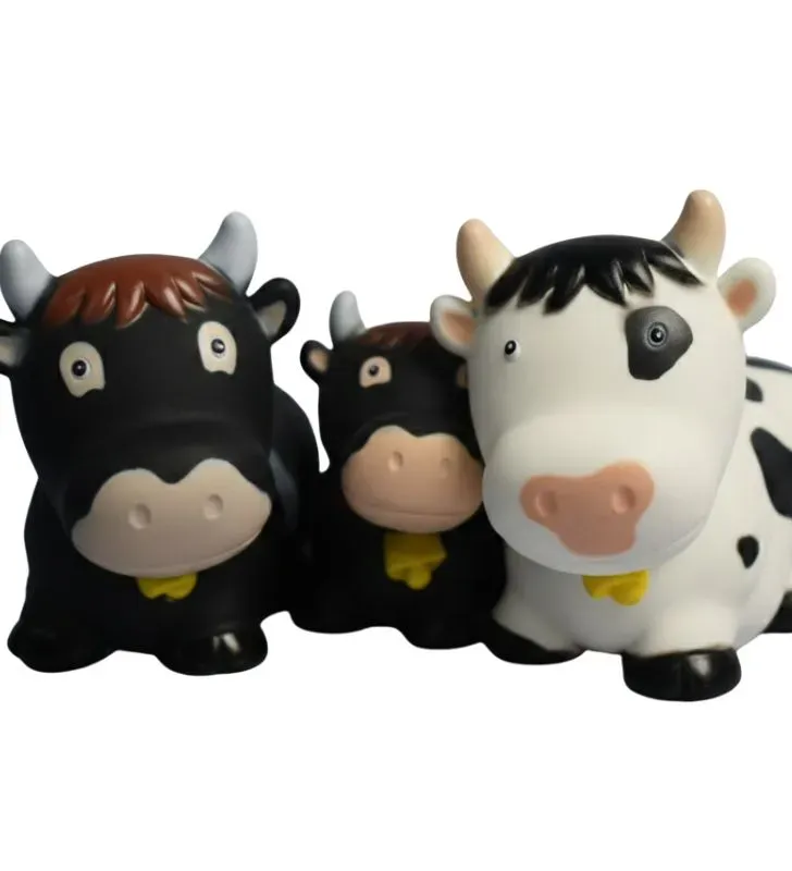 Familia de Vaquitas y Torito 4 Pzs – Figuras Muñecas Paty