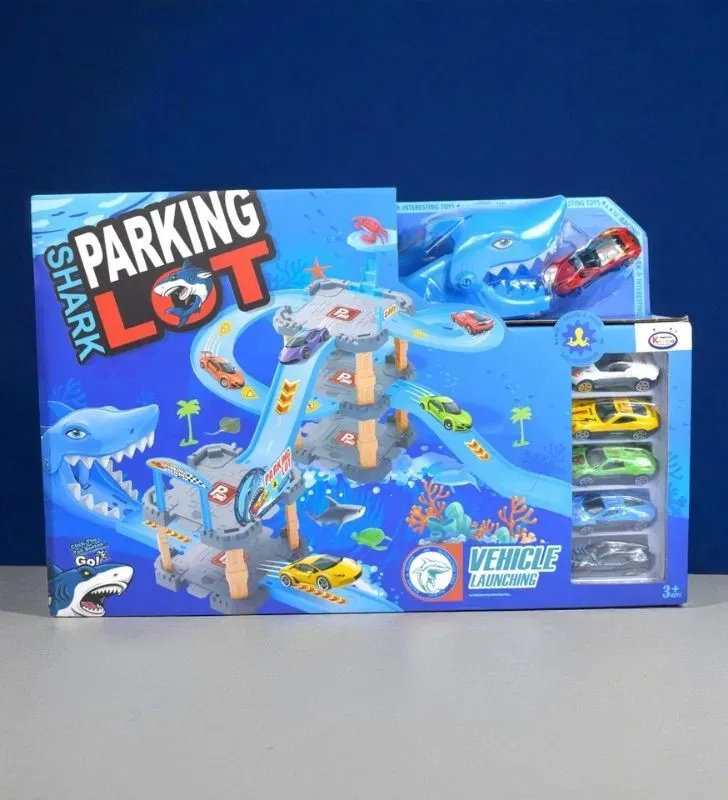 Pista de Carreras Estacionamiento Tiburón Shark Parking Lot HW23079773 – Juguetes Kimbo