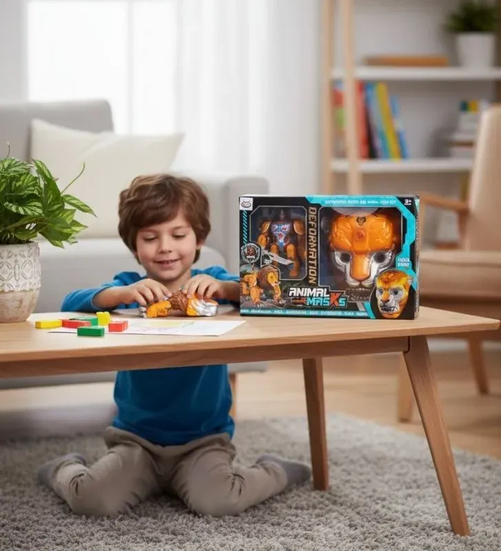 Robot Transformable con Máscara de Tigre HW24005706 – Juguetes Kimbo Animal Masks